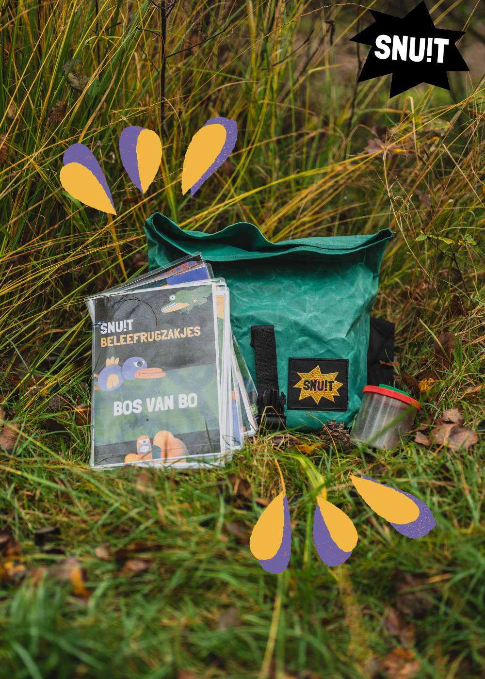 Twee beelden: mist trekt door een rotsachtig berglandschap; koe staat in een weide met bomen.