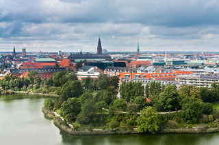 view on center of Copenhagen, Denmark