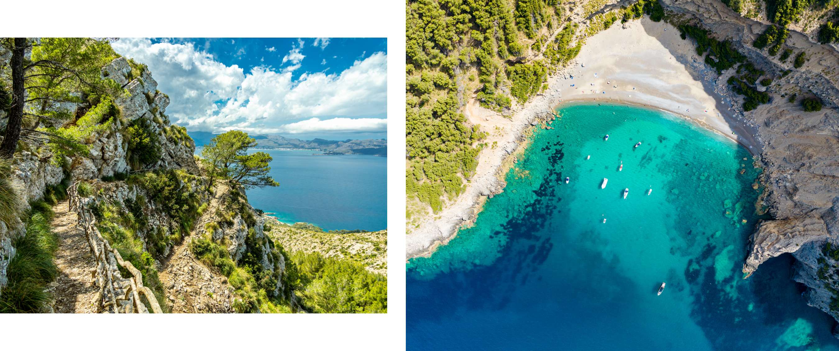 Wandelaar in outdoor kleding in een bergachtig landschap