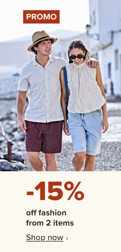-15% off fashion clothing when you buy 2 items or more