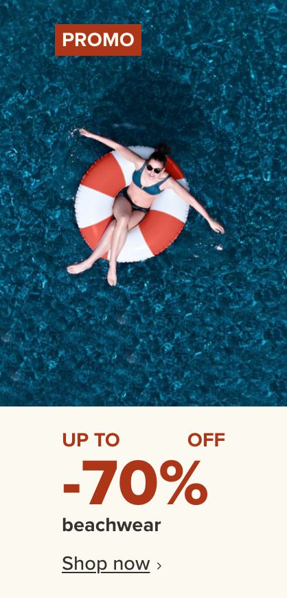 Up to 70% off beachwear
