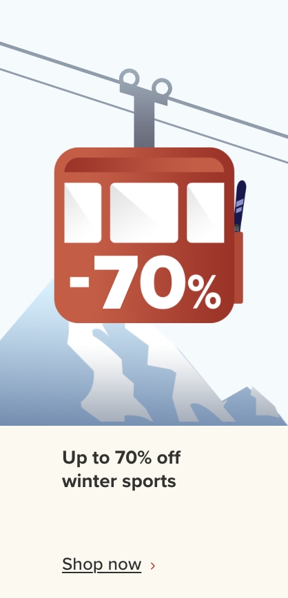 Up to 70% off winter sports