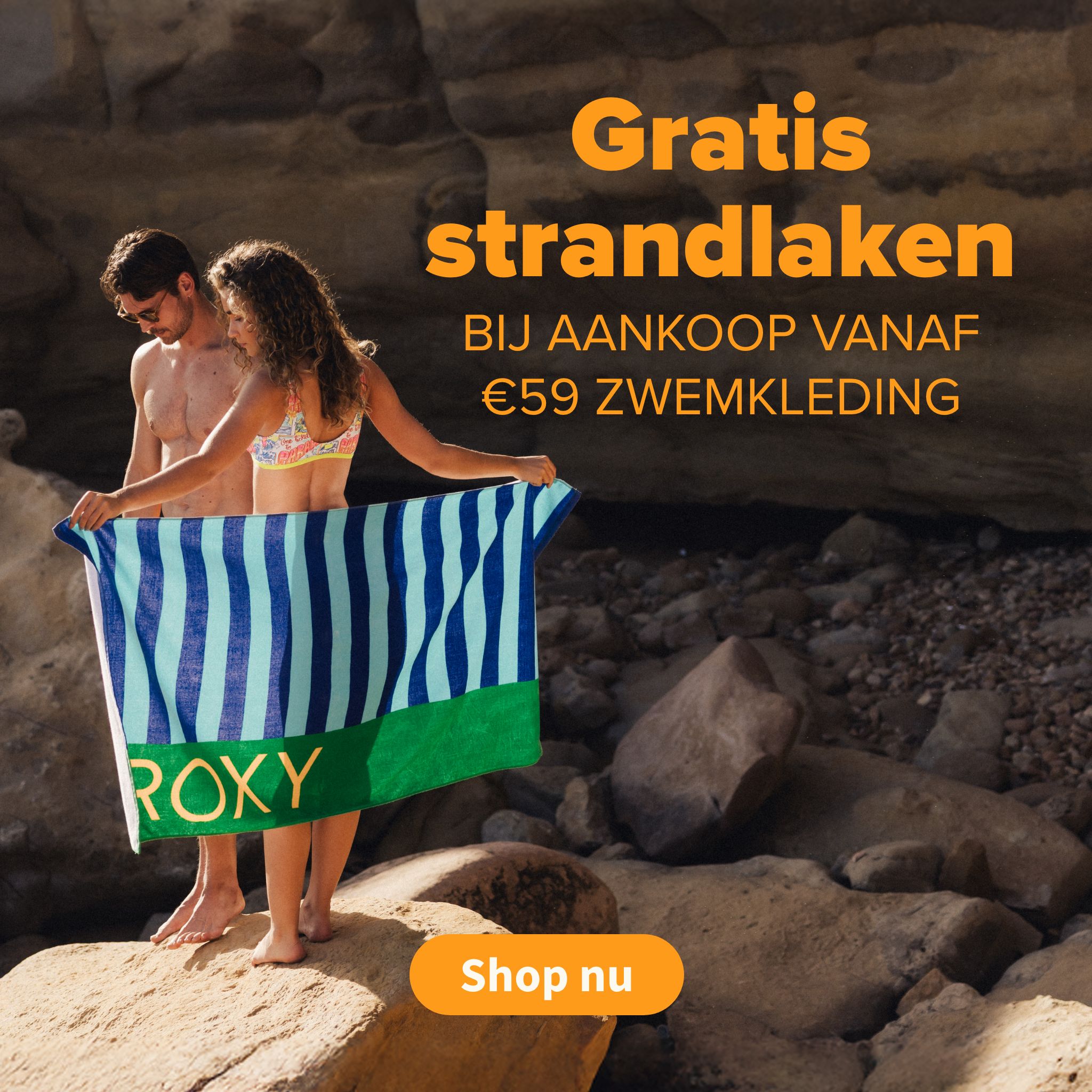 Gratis strandlaken bij aankoop vanaf € 59 zwemkleding