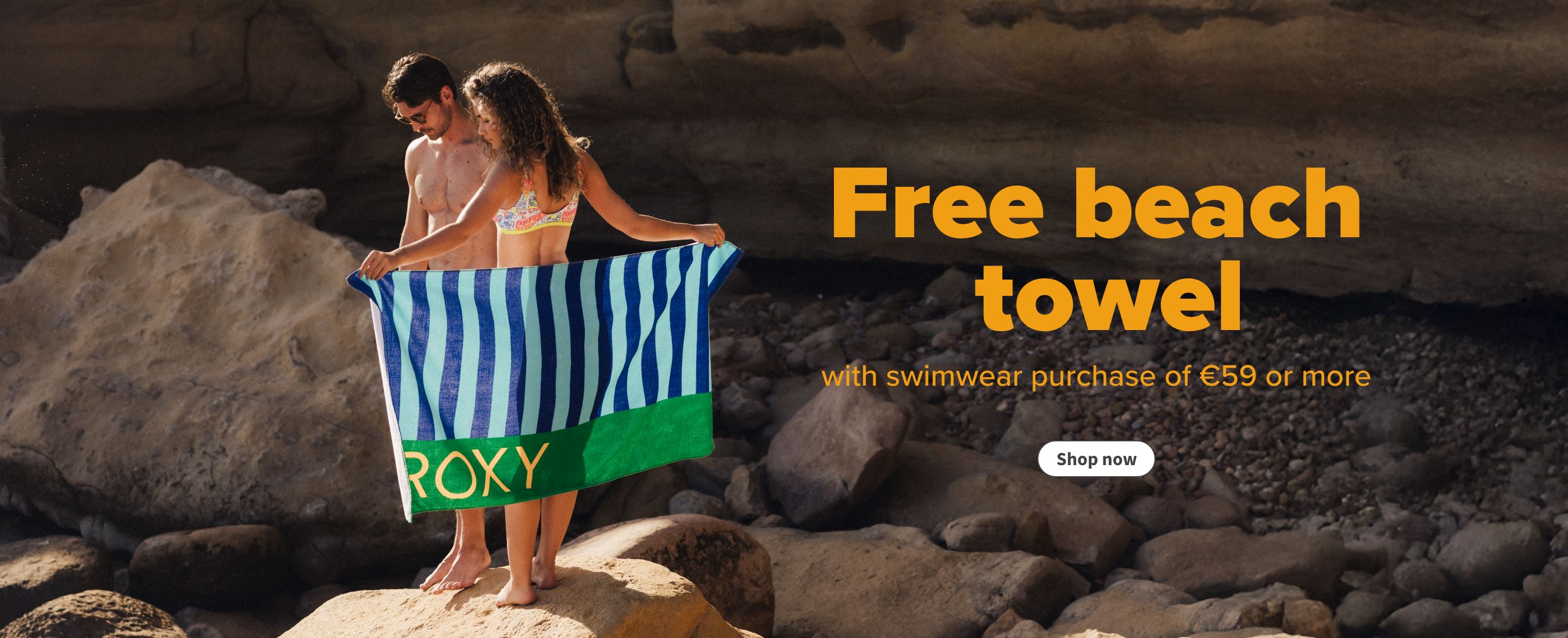 Free beach towel with swimwear purchase of €59 or more