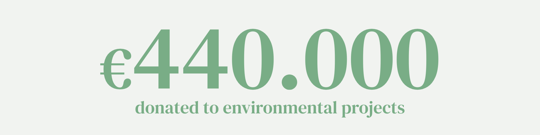 €440,000 donated to environmental projects