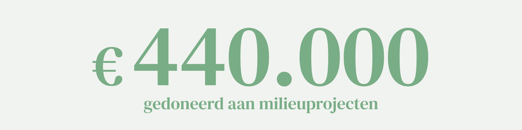 € 440.000 gedoneerd aan milieuprojecten