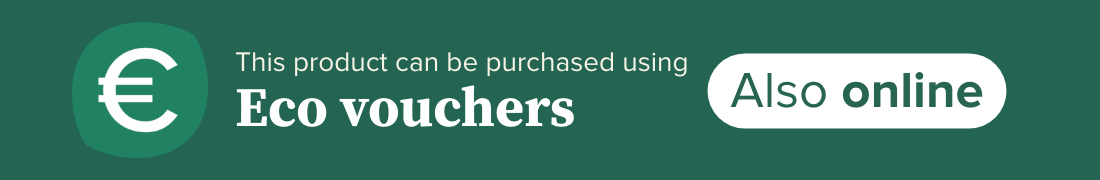 This product can be purchased using eco-vouchers, also online.