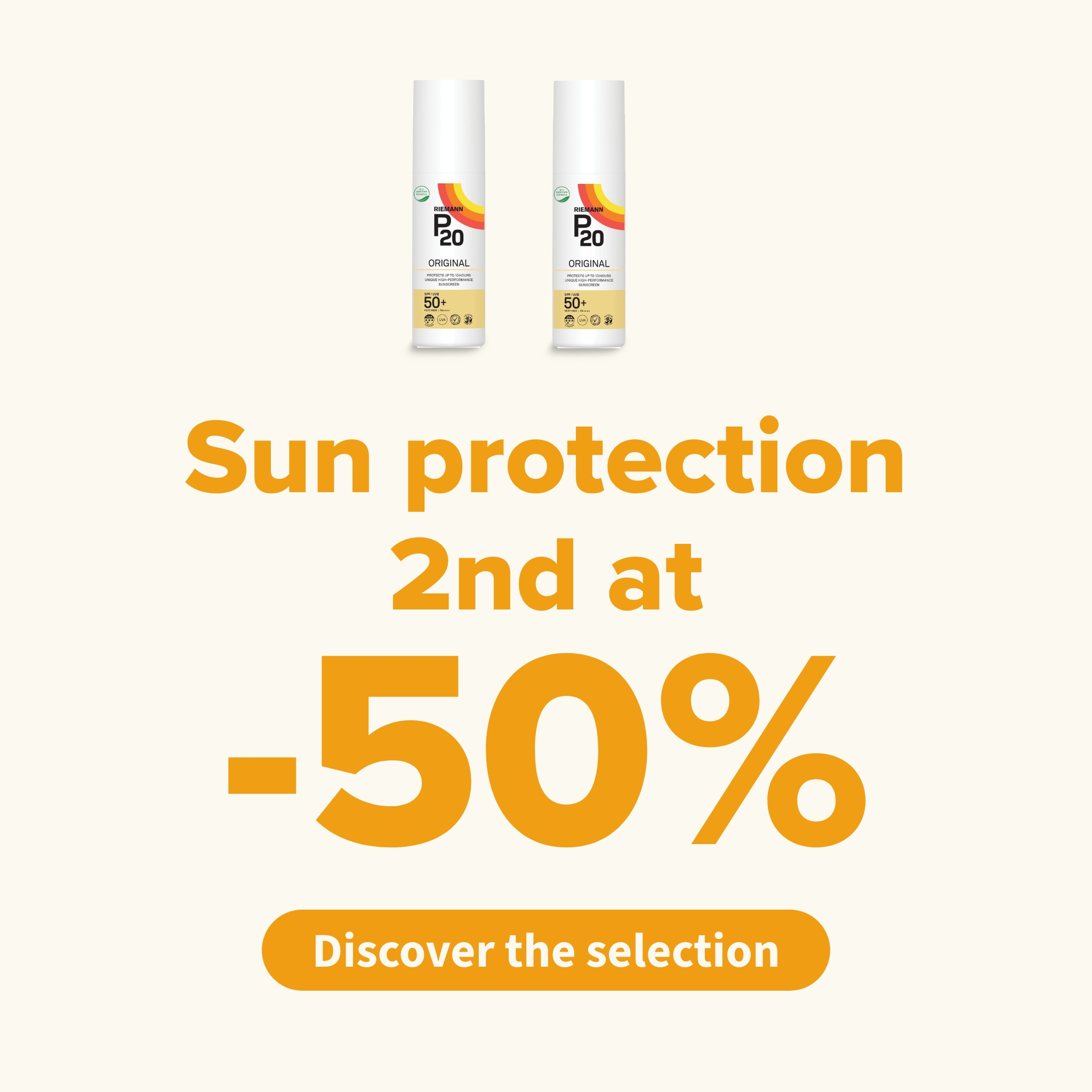 Sun Care: 2nd at -50%