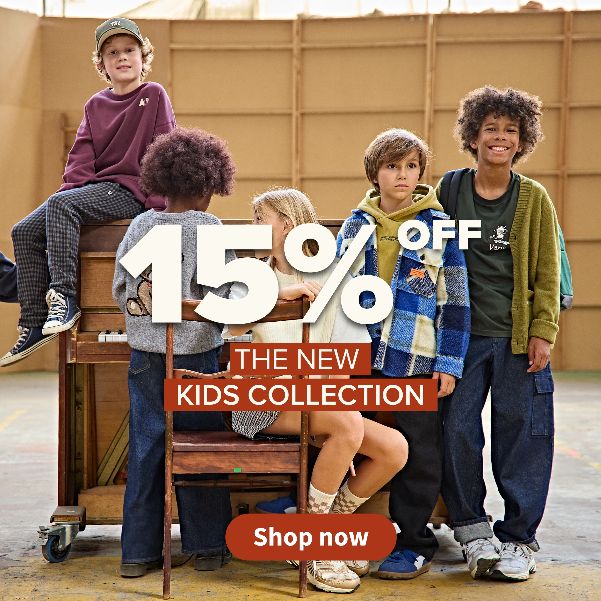 15% off the new kids collection