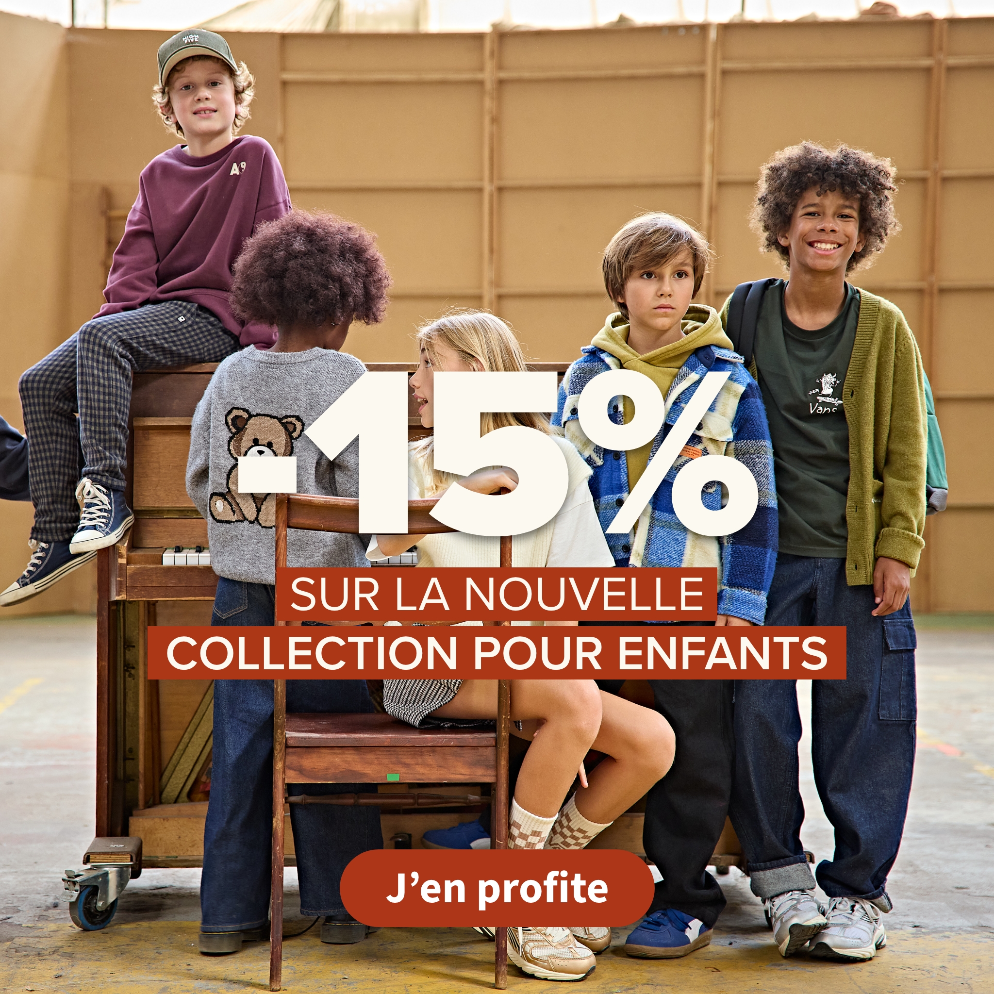 -15 % sur la nouvelle collection pour enfants