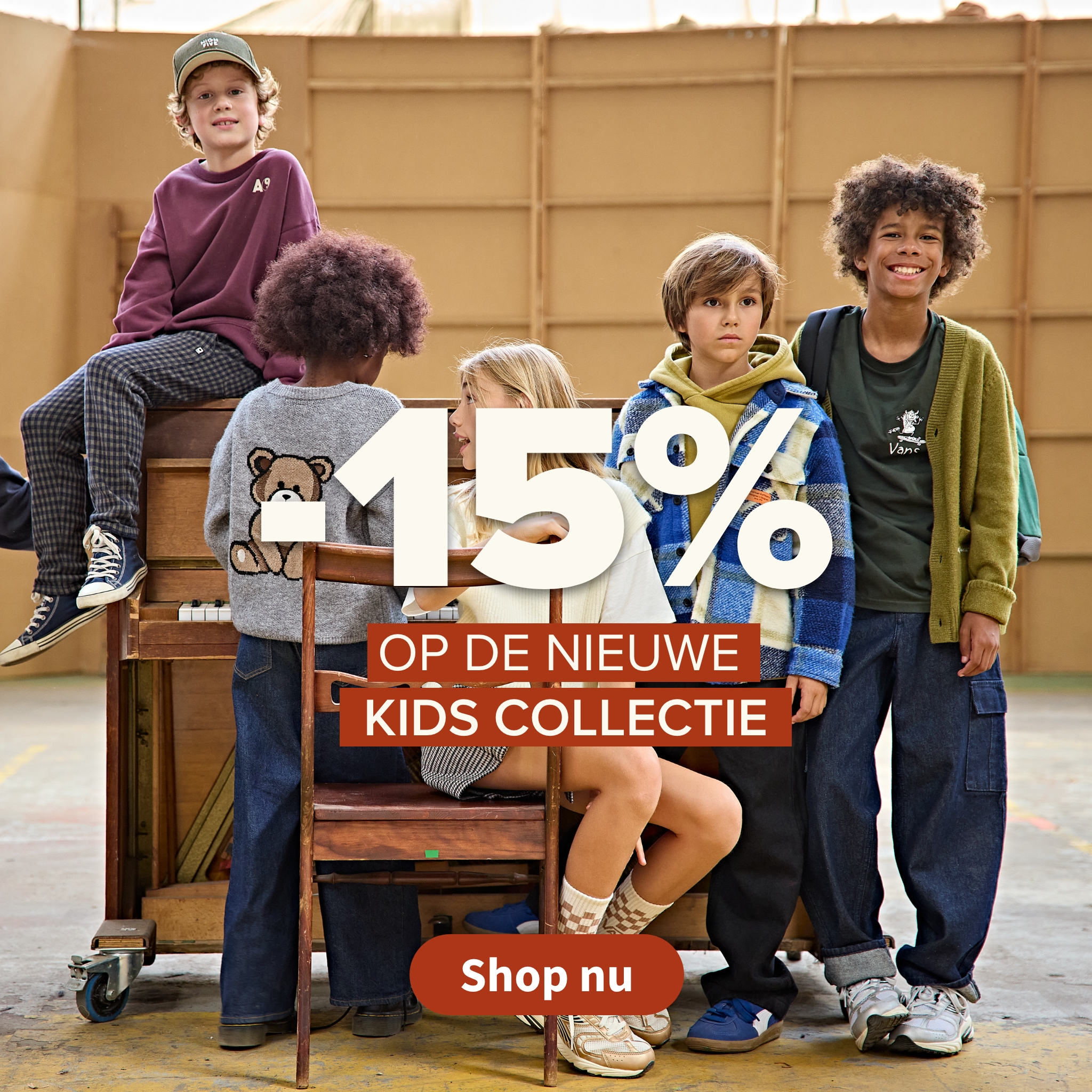 -15% op de nieuwe kids collectie